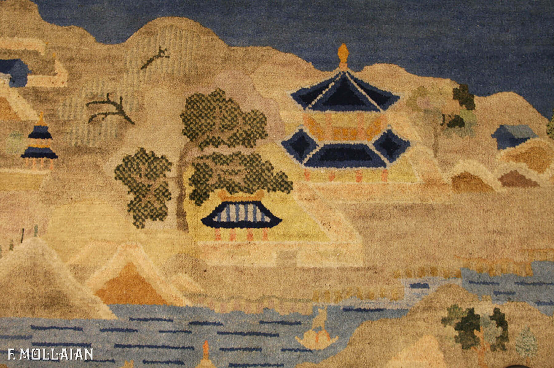 Tappeto Figurativo con Landscape design Cinese Antico Pechino (Pekino) n°:81495359